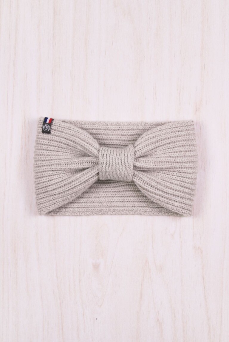 Maison Bonnefoy - Bandeau avec nœud Perinne adulte – Zinc gris