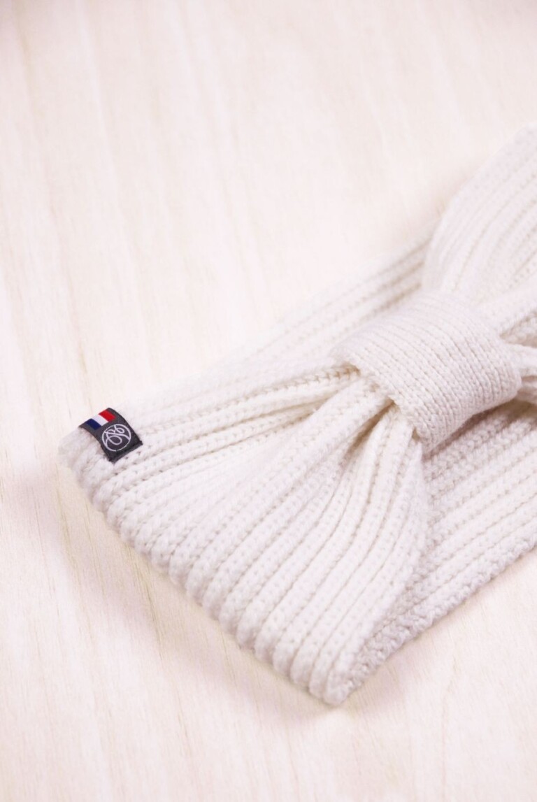 bandeau avec noeud perinne adulte 26 Maison Bonnefoy - Bandeau avec nœud Perinne adulte Ecru