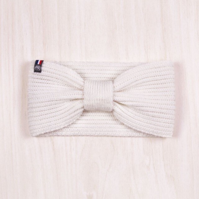 Maison Bonnefoy - Bandeau avec nœud Perinne adulte Ecru