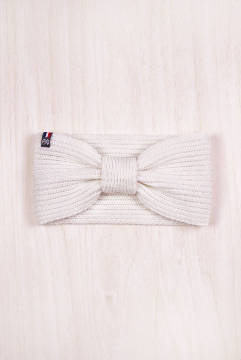 Maison Bonnefoy - Bandeau avec nœud Perinne adulte – Zinc gris