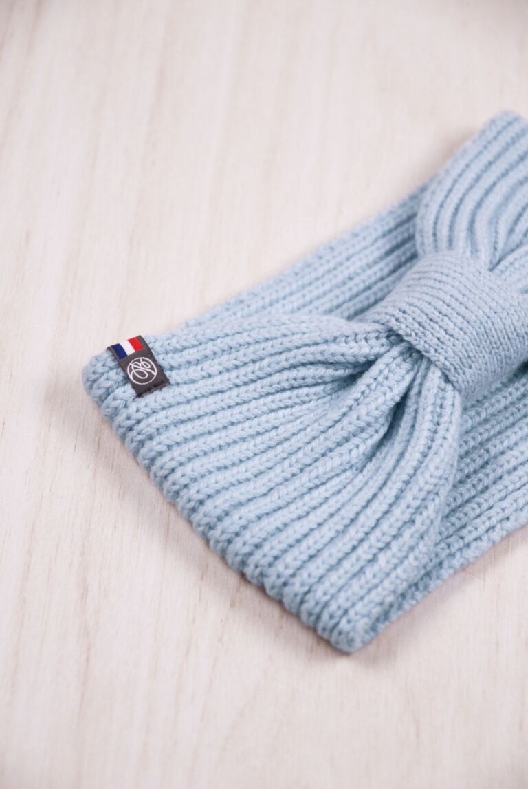 Maison Bonnefoy - Bandeau avec nœud Perinne adulte – Zinc gris