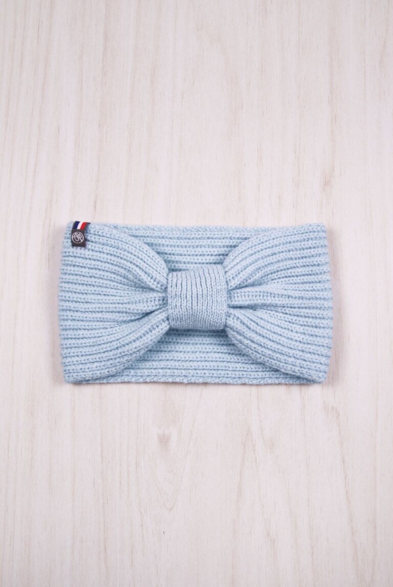 Maison Bonnefoy - Bandeau avec nœud Perinne adulte – Zinc gris