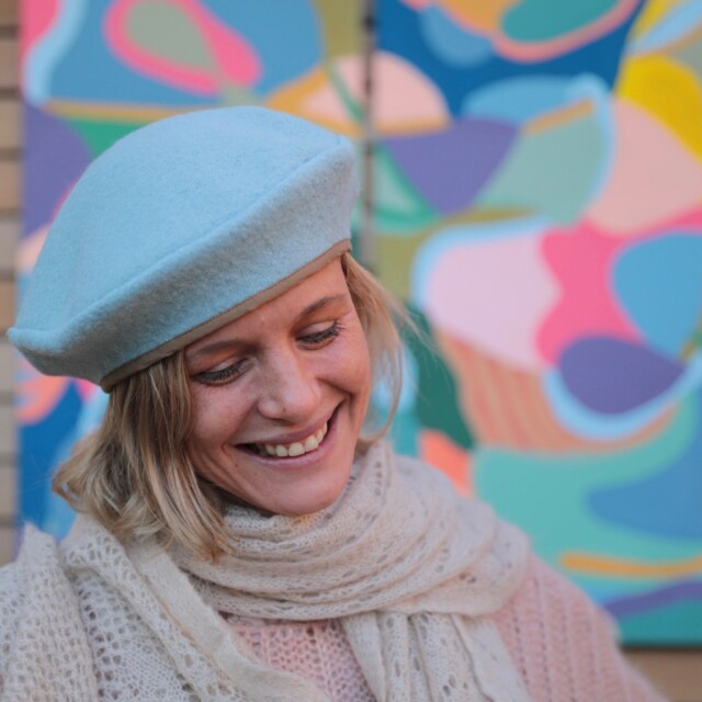 Quintessence - Beret Côme - laine bouillie bleu ciel