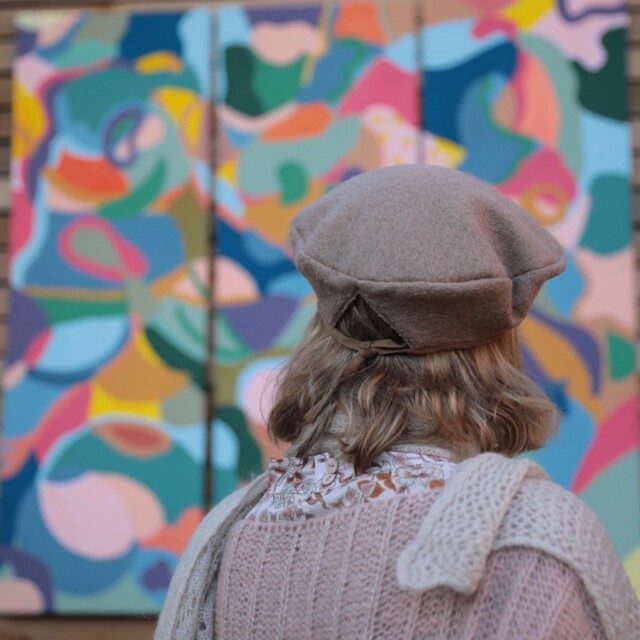 Quintessence - Beret Côme - laine bouillie camel clair