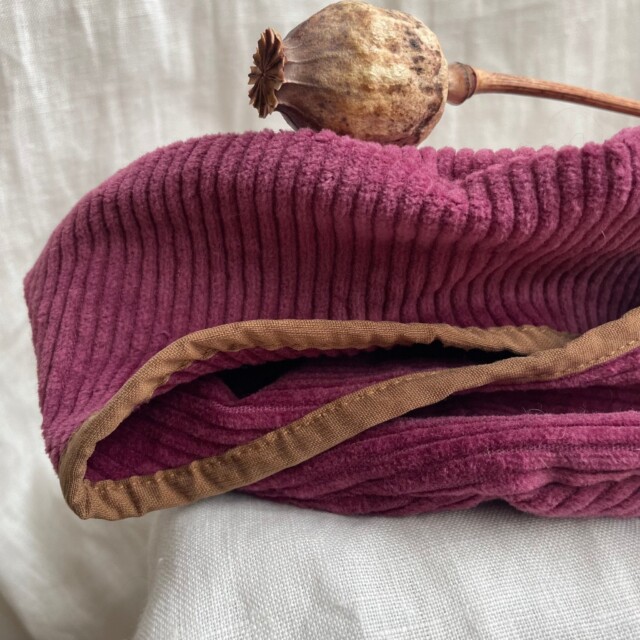 Quintessence - Béret Côme - velours côtelé prune