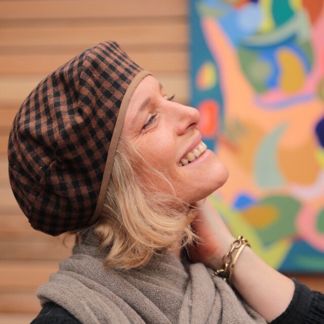 Quintessence - Beret Côme - vichy écureuil/noir