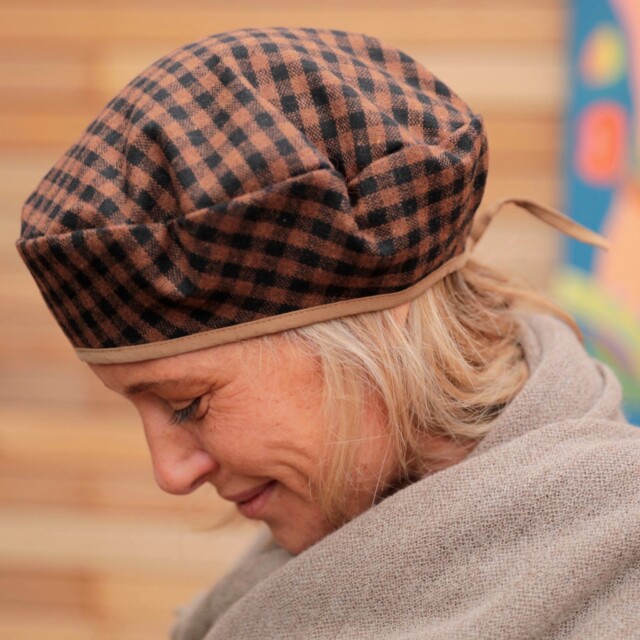 Quintessence - Beret Côme - vichy écureuil/noir