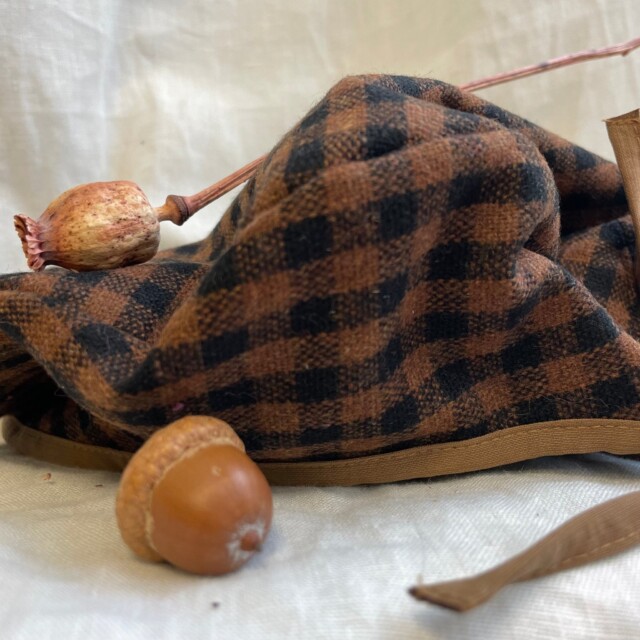 Quintessence - Beret Côme - vichy écureuil/noir