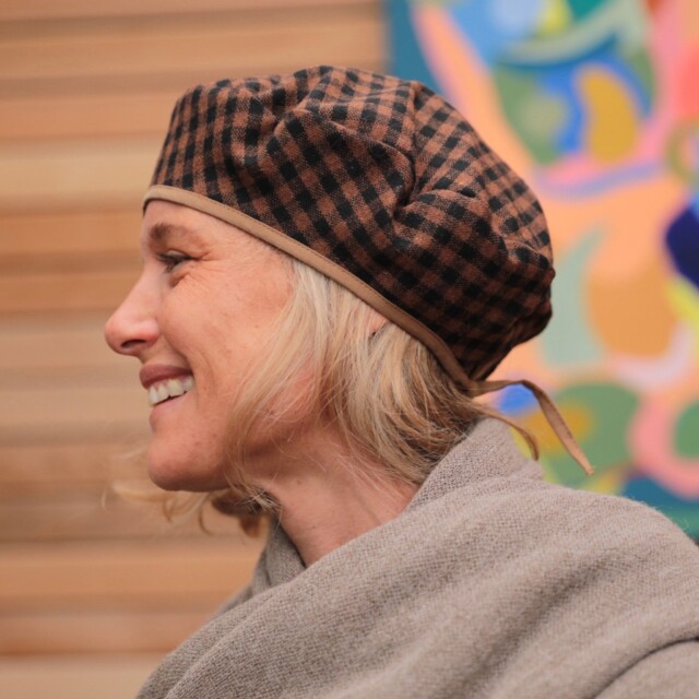 Quintessence - Beret Côme - vichy écureuil/noir