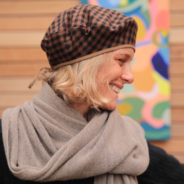 Quintessence - Beret Côme – vichy écureuil/noir