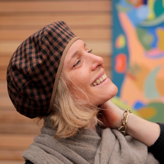 Quintessence - Beret Côme - vichy écureuil/noir