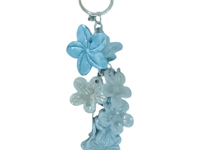 L'Atelier de Patricia - Bijoux porte clés sac - bleu glacier Doré