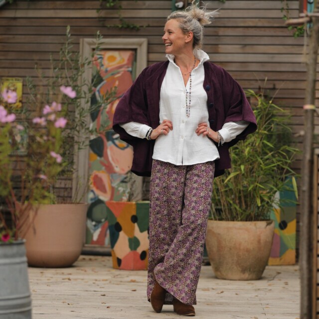 Quintessence - Blouse Marthe - triple gaze de coton blanc cassé