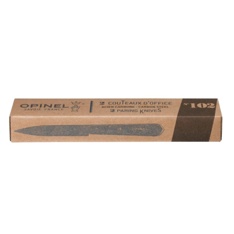 OPINEL - Boite de 2 couteaux d'office OPINEL n°102 carbone