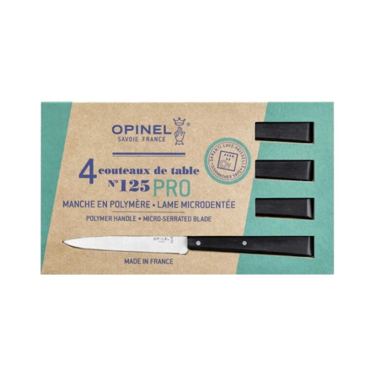 OPINEL - Boite de 4 couteaux de table OPINEL Bon Appétit pro n°125 manche polymère