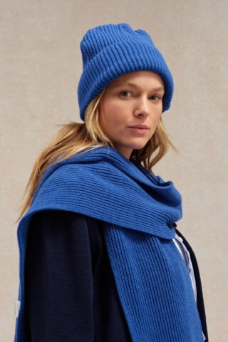 Bonnet extra doux mixte bleu roi par la marque Le Minor Le Minor - Bonnet extra doux mixte bleu roi
