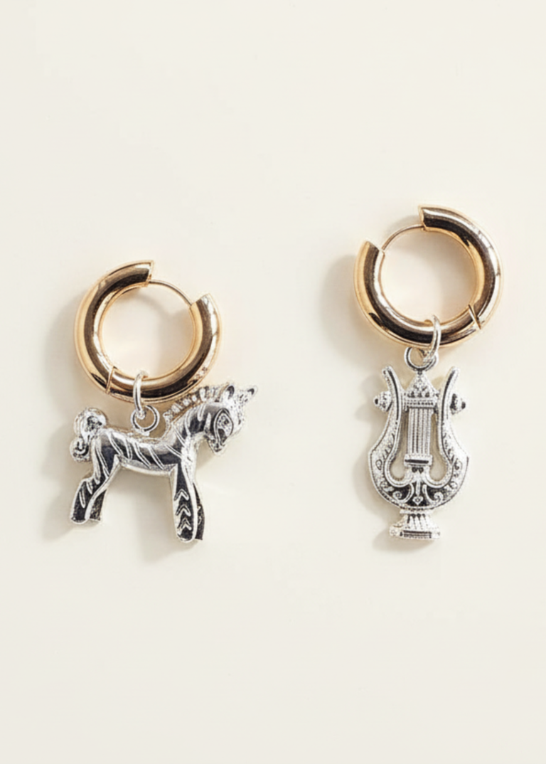 NEIJE - Boucles d'Oreilles Trésor de Troie (Lyre)