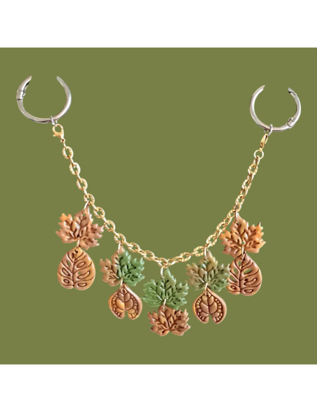 L'Atelier de Patricia - Box bijoux sac chaîne Feuilles d'Automne