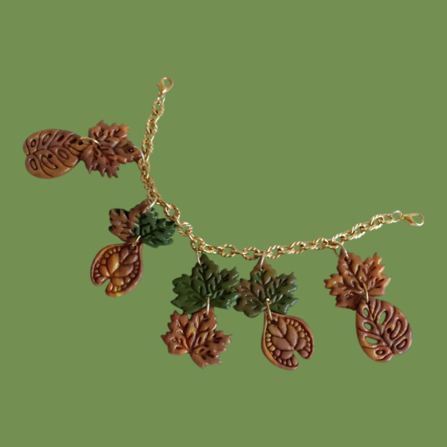 L'Atelier de Patricia - Box bijoux sac chaîne Feuilles d'Automne