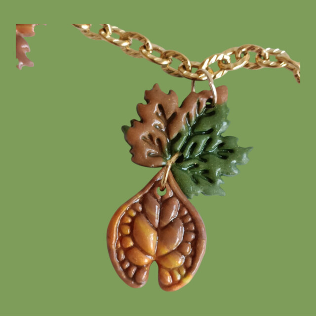 L'Atelier de Patricia - Box bijoux sac chaîne Feuilles d'Automne