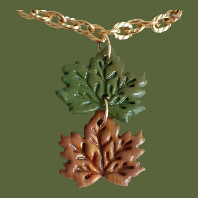 L'Atelier de Patricia - Box bijoux sac chaîne Feuilles d'Automne