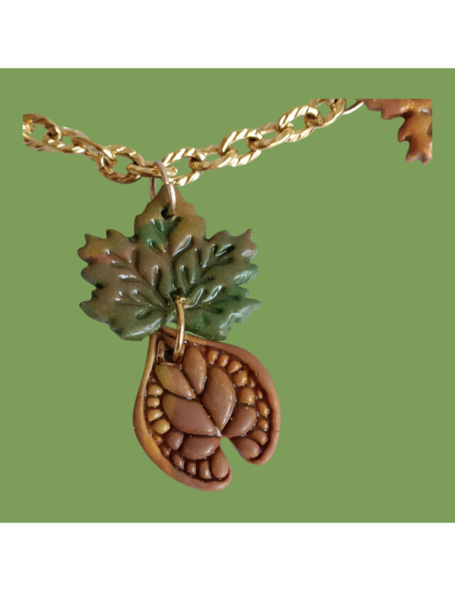 L'Atelier de Patricia - Box bijoux sac chaîne Feuilles d'Automne