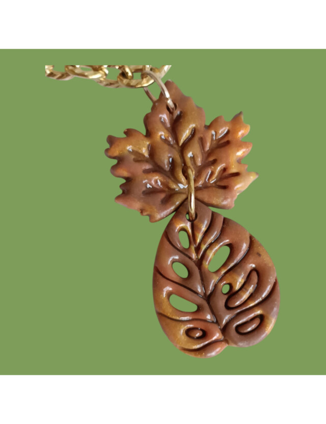 L'Atelier de Patricia - Box bijoux sac chaîne Feuilles d'Automne