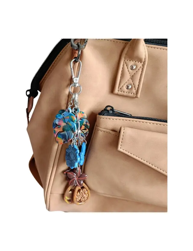 Box bijoux sac et porte – clés Tropical Charme par la marque L’atelier de Patricia L’atelier de Patricia - Box bijoux sac et porte – clés Tropical Charme