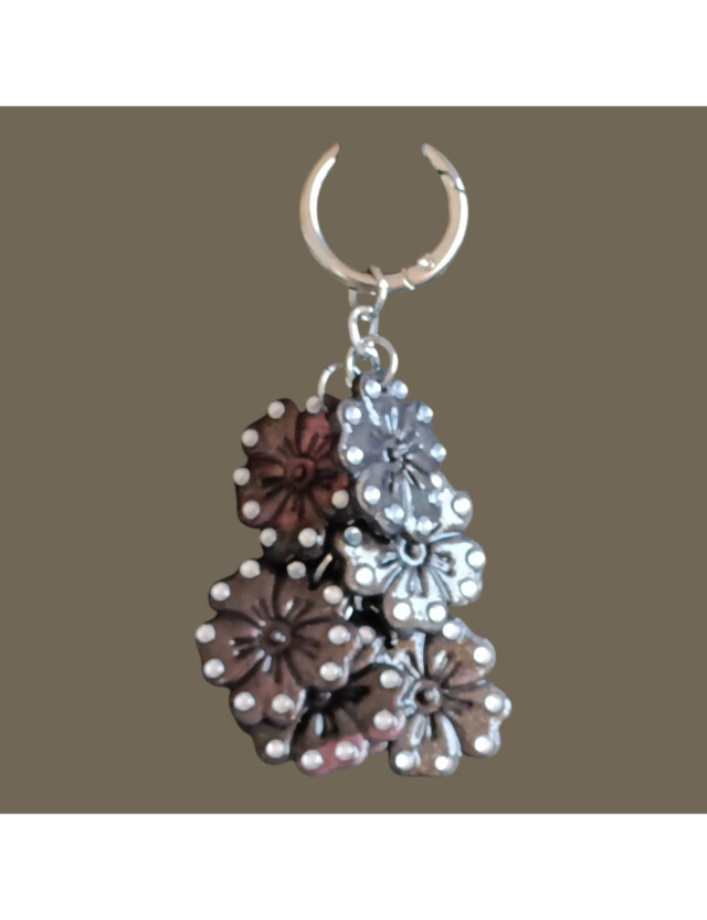 L'Atelier de Patricia - Box bijoux sac et porte - clés Fleur Rebelle"