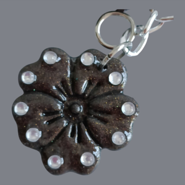 L'Atelier de Patricia - Box bijoux sac et porte - clés Fleur Rebelle"