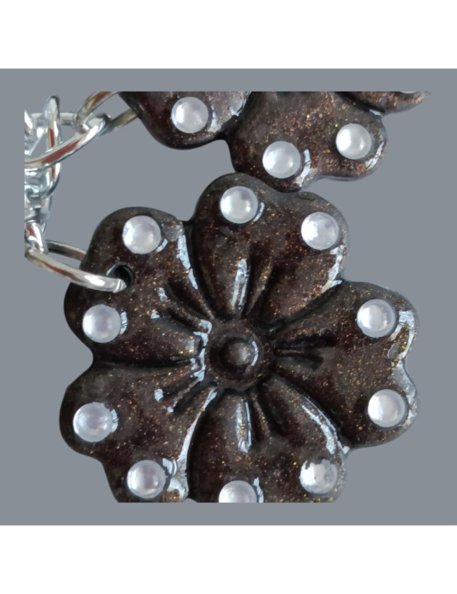 L'Atelier de Patricia - Box bijoux sac et porte - clés Fleur Rebelle"