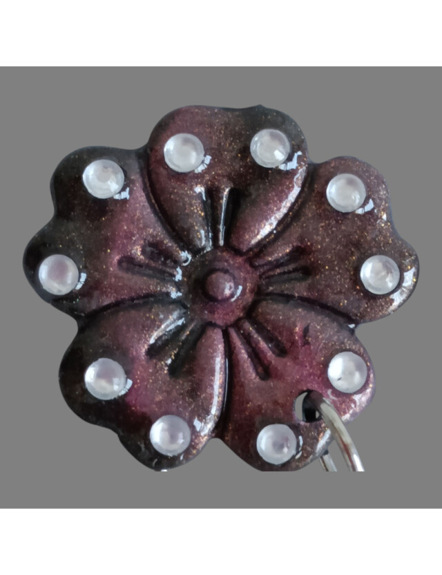 L'Atelier de Patricia - Box bijoux sac et porte - clés Fleur Rebelle"