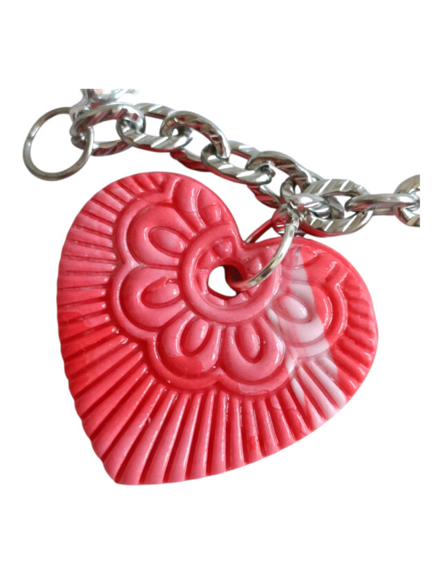 L'Atelier de Patricia - Box bijoux sac chaine Cœur Floral