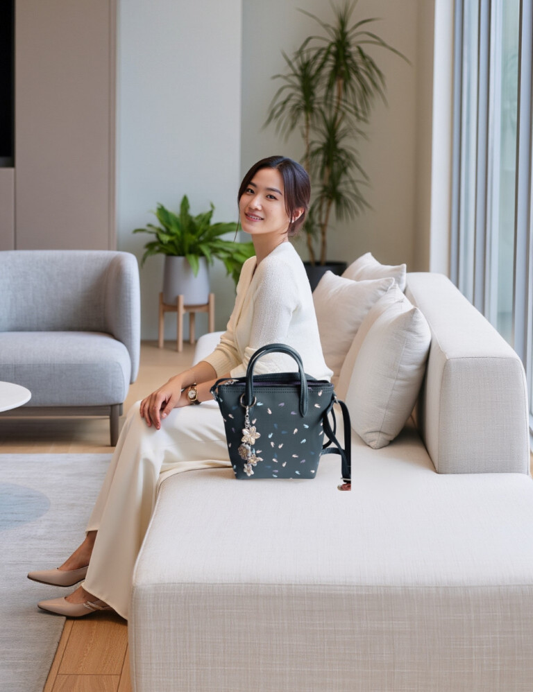 L'Atelier de Patricia - Box Charme – Orée Florale | Charms artisanaux en pâte polymère Bleu clair et dore