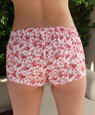 Fleurs Pois et Cie - Boxer femme 100% coton bio ou éco made in France – Rouge/Blanc