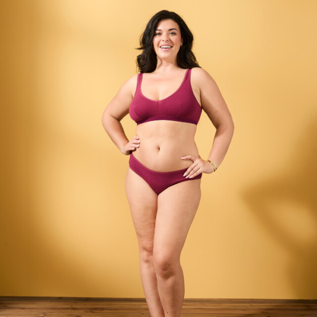 Lemahieu - Brassière à pinces - Grenat - Bordeaux - Femme