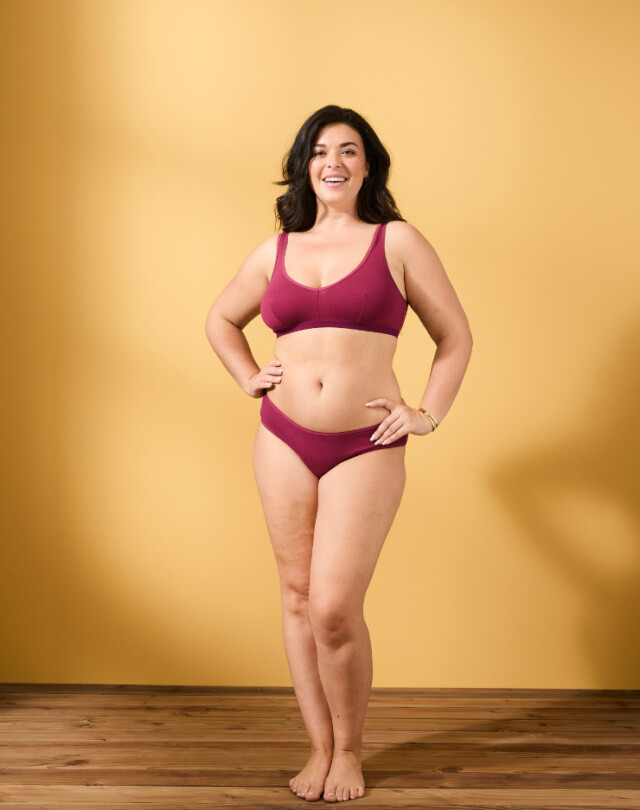 Lemahieu - Brassière à pinces - Grenat - Bordeaux - Femme