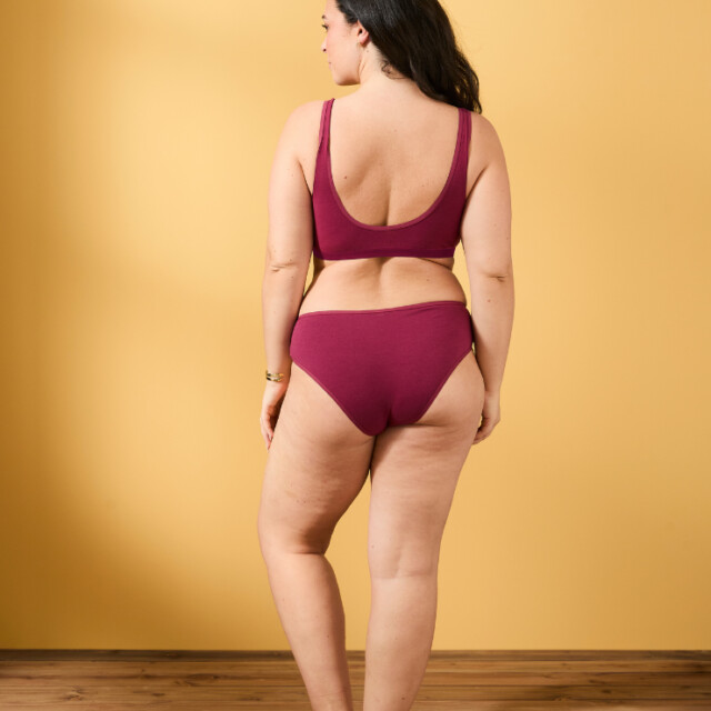 Lemahieu - Brassière à pinces - Grenat - Bordeaux - Femme