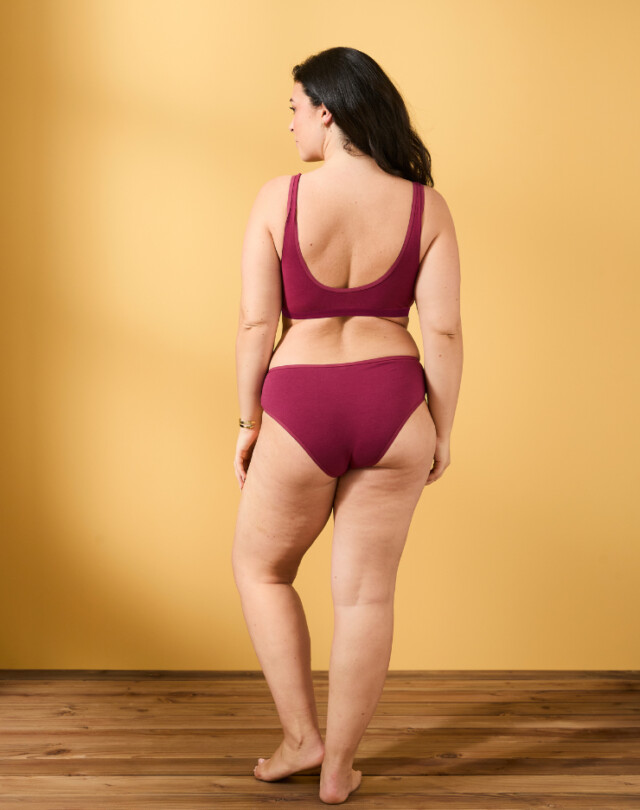 Lemahieu - Brassière à pinces - Grenat - Bordeaux - Femme