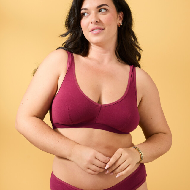 Lemahieu - Brassière à pinces - Grenat - Bordeaux - Femme