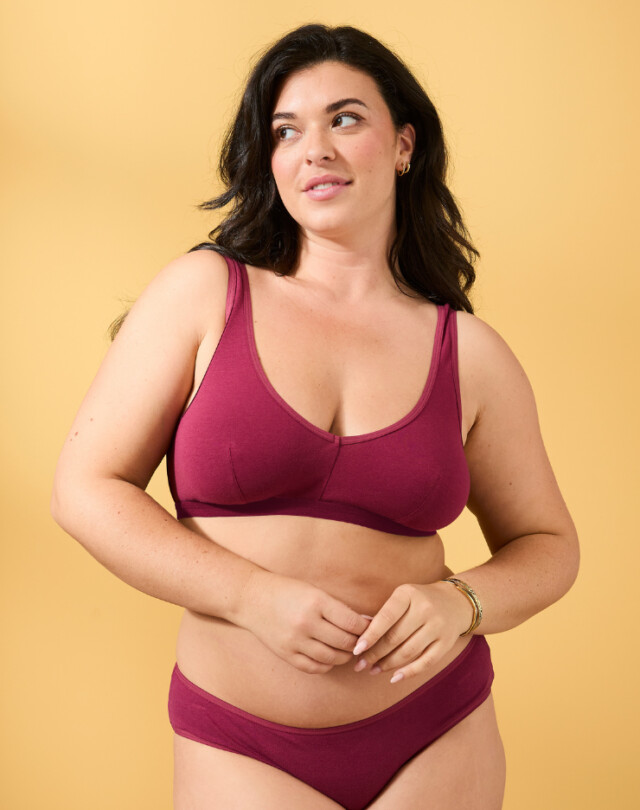 Lemahieu - Brassière à pinces - Grenat - Bordeaux - Femme