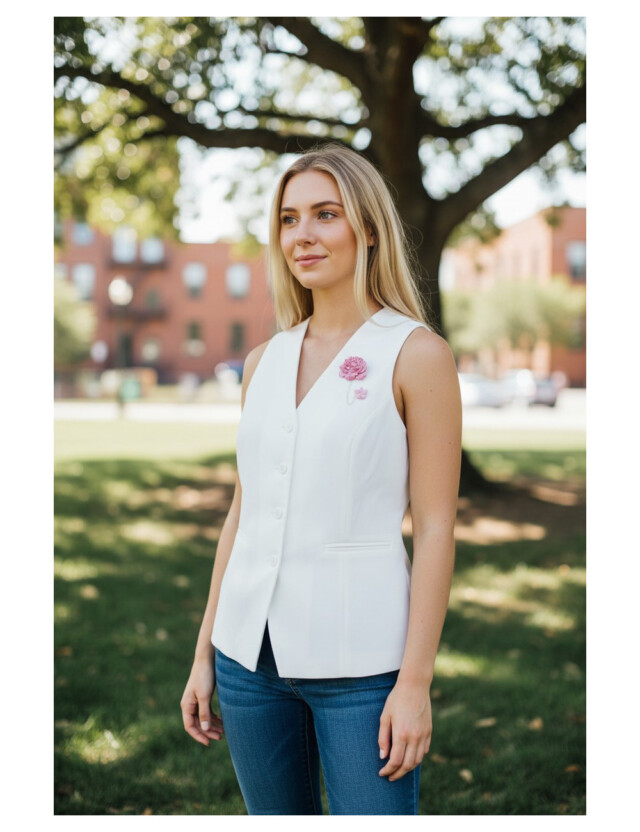 L’atelier de Patricia - Broche fleur Dégradé rose