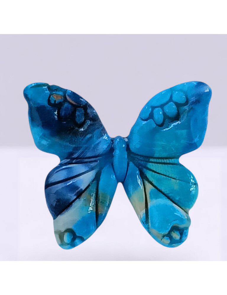 L'Atelier de Patricia - Broche - papillon bleu Bleu marine