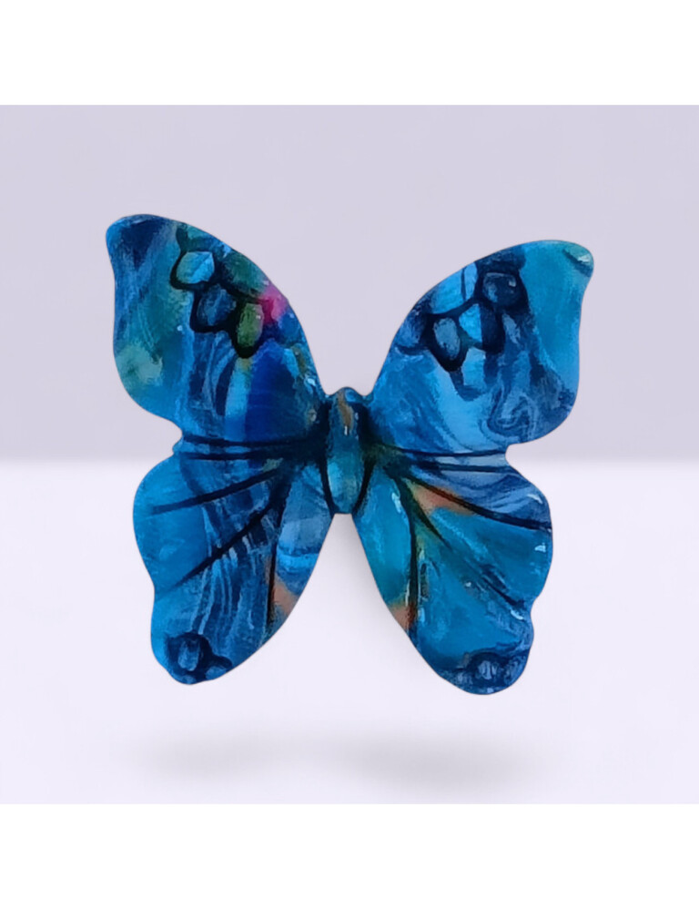 L'Atelier de Patricia - Broche - papillon bleu Bleu marine