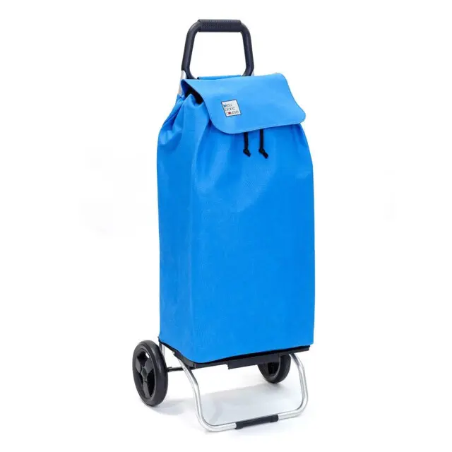 Mon Chariot de Courses - Chariot de courses pliable Buggy – Sac 55L imperméable – Bleu Lagoon