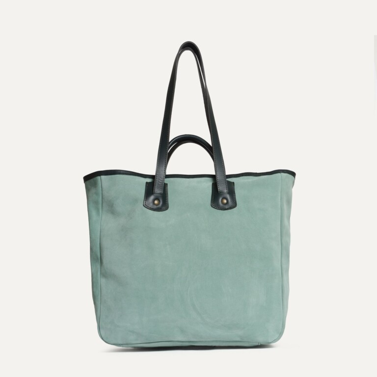 Bleu De Chauffe - Cabas Meline / Cuir Velours - Vert Jade
