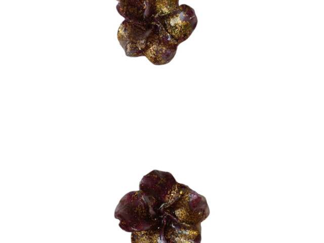 L'Atelier de Patricia - Cache-Bouton -Fleur Scintillante Doré