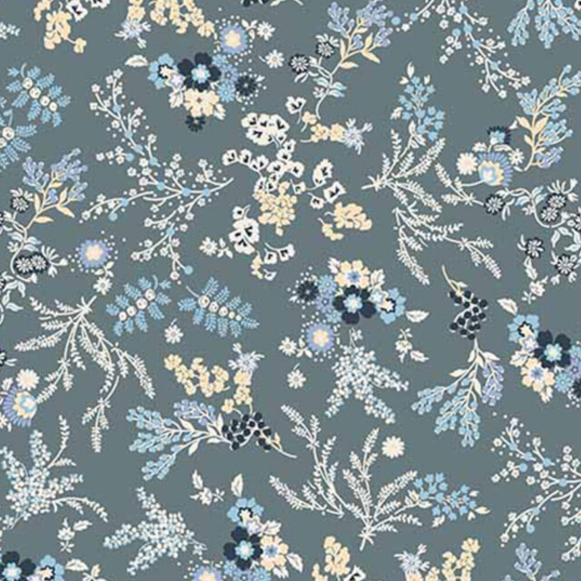 Fleurs Pois & Cie - Culotte 100% coton made in France - Blanc/vert foncé/Gris