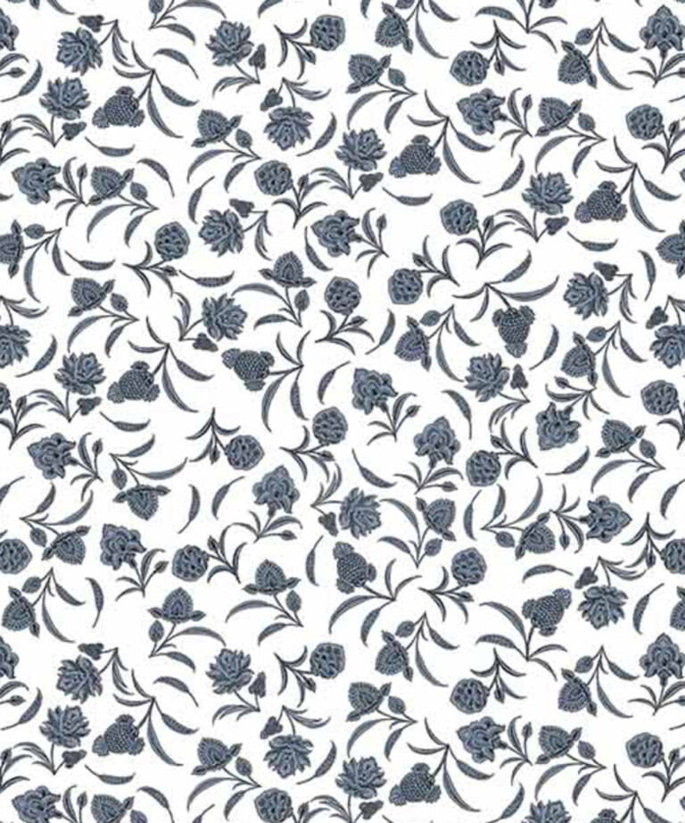 Fleurs Pois & Cie - Shorty 100% coton made in France - Bleu/Blanc