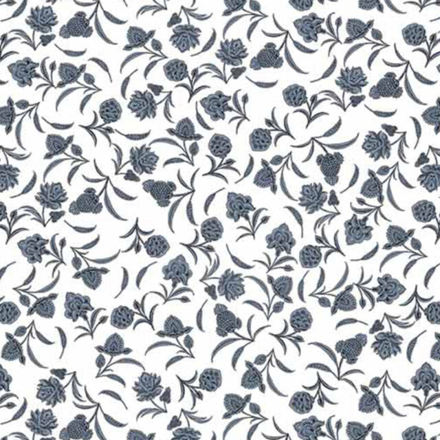 Fleurs Pois & Cie - Soutien-gorge sans armature 100% coton made in France - Bleu/Blanc